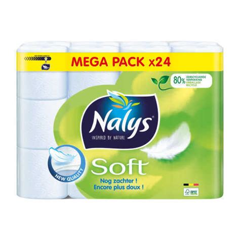 Nalys Soft 2 Layers Toilet Paper, Pack of 32 Rolls, Soft Toilet .